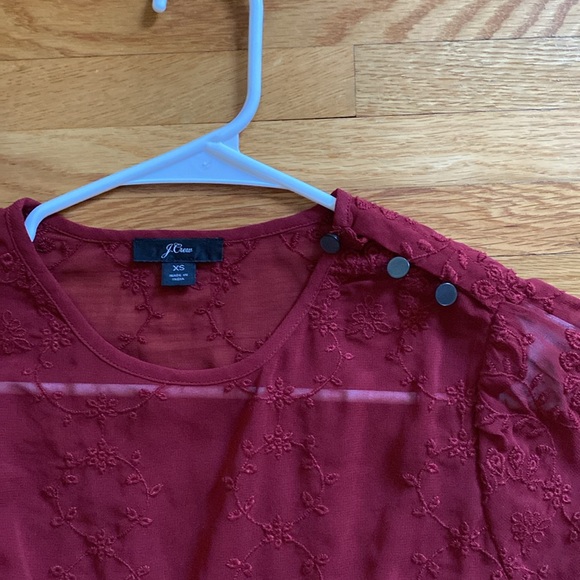 J.Crew peasant lace embroidered blouse - Picture 4 of 7